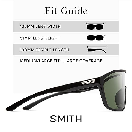 Miniatura 3 de SMITH Gafas de sol Boomtown Shield Performance Sports Active Sunglasses para ciclismo, correr, pesca y más Para hombres y mujeres Para hombres y