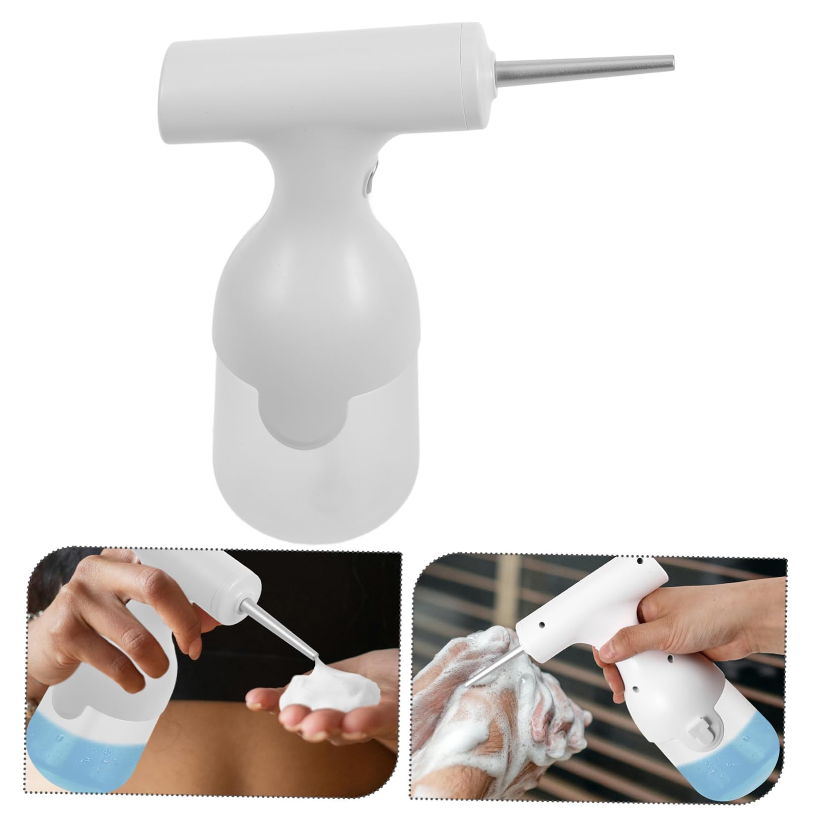 Ipetboom 3juegos Máquina De Espuma Eléctrica Para Limpiador Facial y Gel De Ducha Dispositivo De Burbujas Multifuncional Para Baño Herramienta De Limpieza y Estilosa