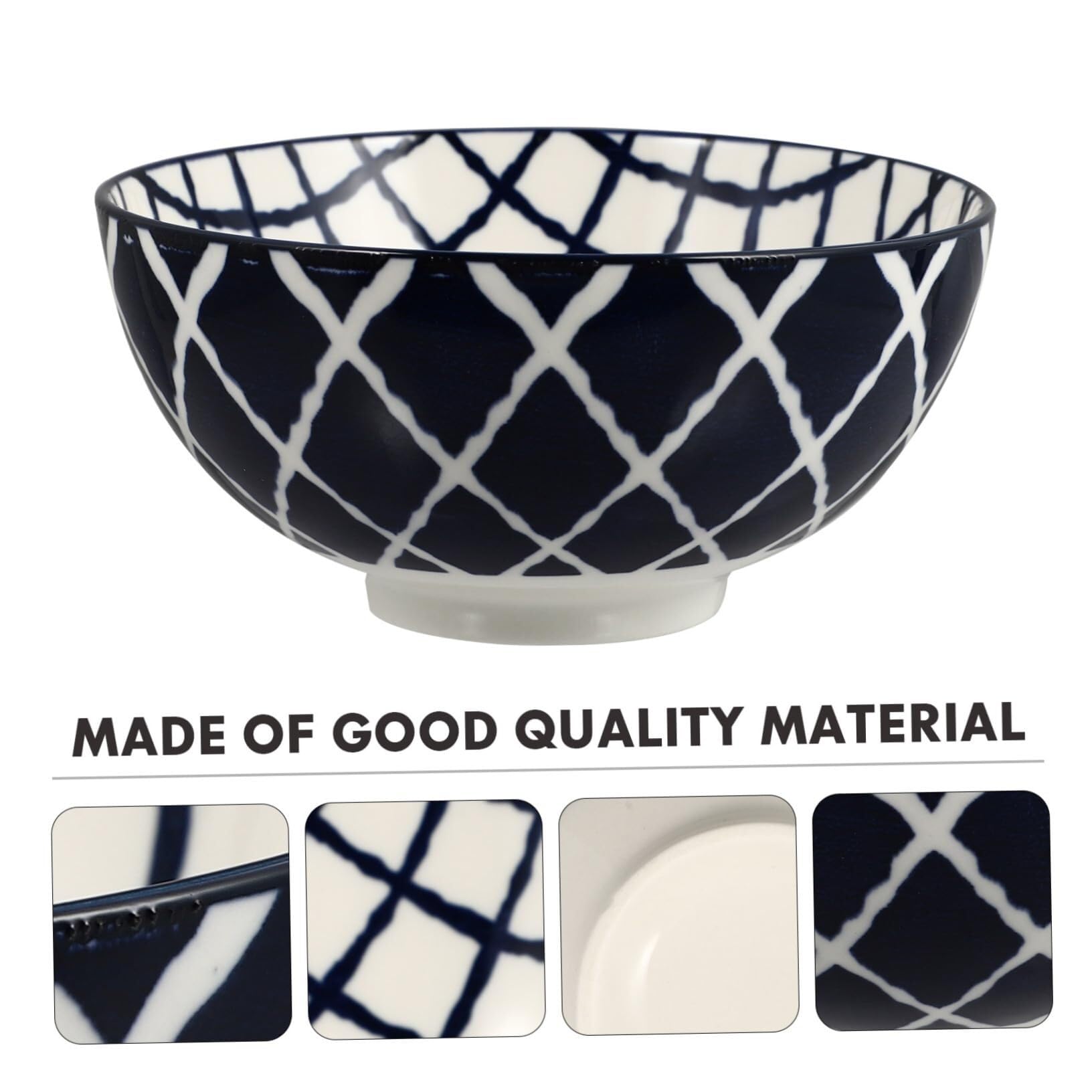 Cuenco de arroz de cerámica, cuenco japonés para sopa y ensalada, 1 cuenco de cerámica para servir, uso en la cocina, diseño duradero y elegante, perfecto para comer todos los días