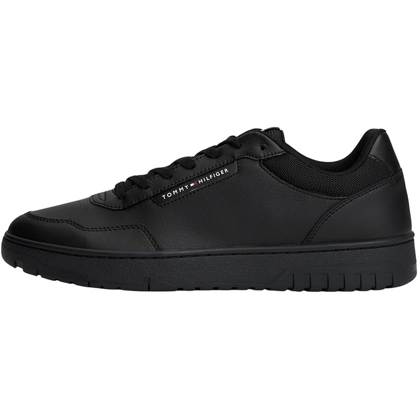 Tommy Hilfiger Uomo Sneakers con Suola Preformata Basket Core Profilo Basso, Nero (Black), 44