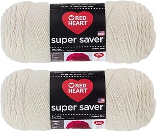 Bulk Buy: Red Heart Super Saver (2-pack) (Aran, 7 oz each skein)