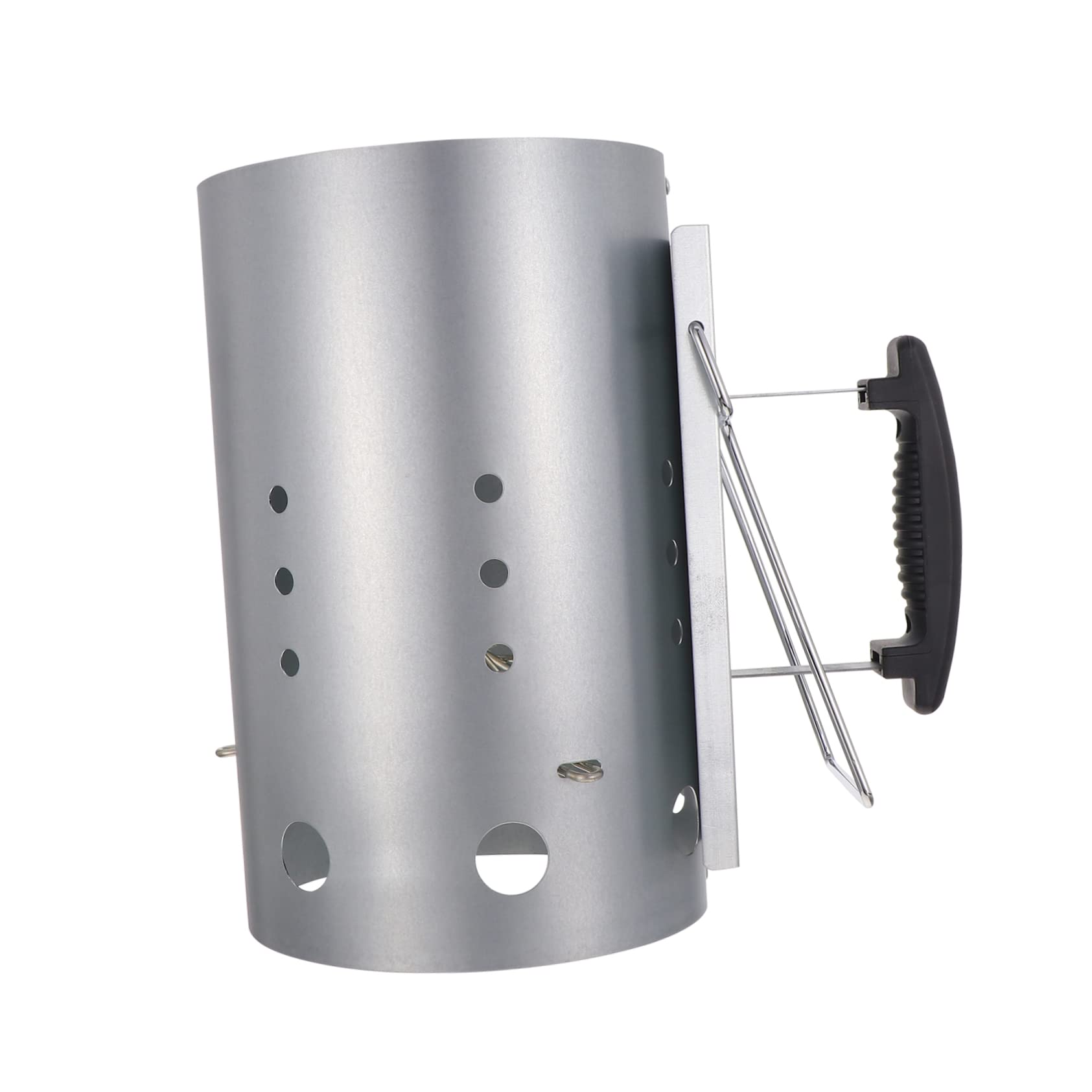 Hemobllo Allume-cheminée à Charbon Galvanisé pour Barbecue, Poignée Nylon, 19cm, Ventilation Rapide, Usage Extérieur, sans Goût Chimique