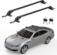 TeqHome Universal Roof Rack Cross Bars w/Anti-Theft Lock - 43" Aluminum Alloy, 165LBS Capacity for Kayaks, Bikes, Surfboards