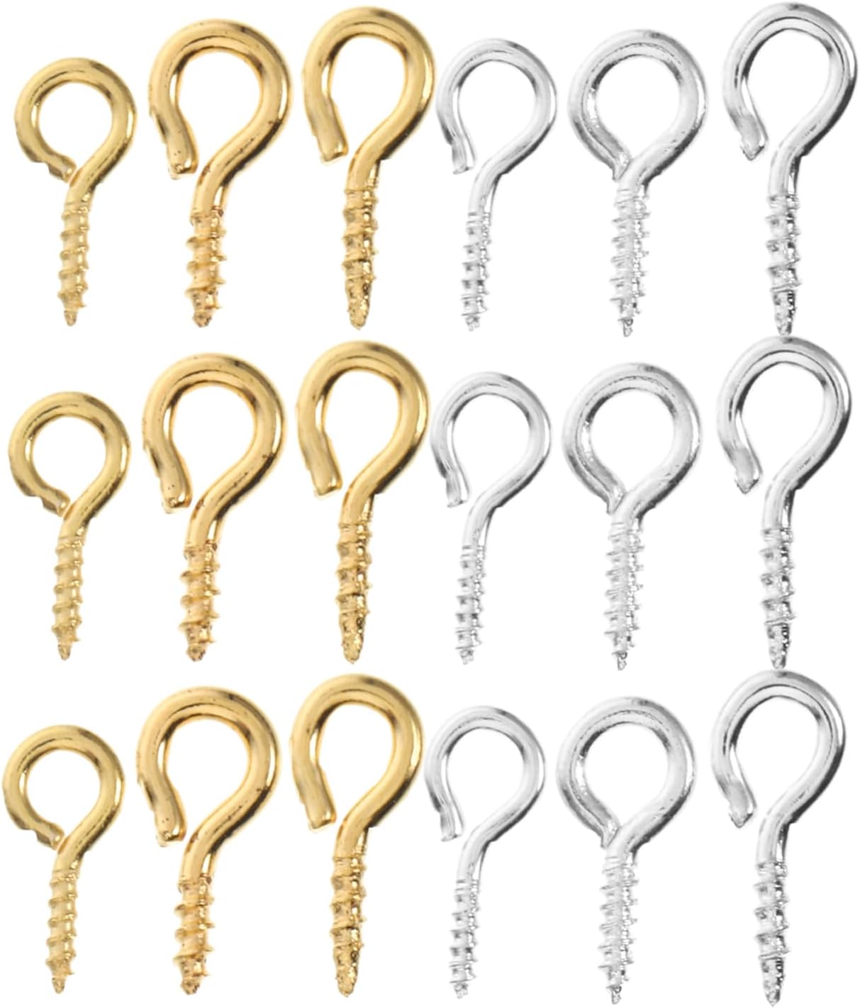 Zerodeko DIY Jewelry Eye Screw Eye Pin Threaded Screws Jewelry Making Eyelets Box Packaging for Organization