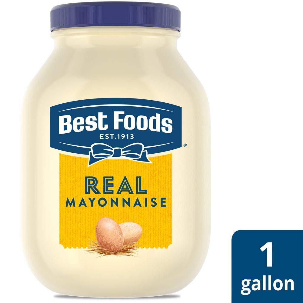 Best Foods Real Mayonnaise Jar, Condiment for Sandwiches, Salads, Mayo Made with 100% Cage Free Eggs, Gluten Free 1 gallon 128 oz, Pack of 1