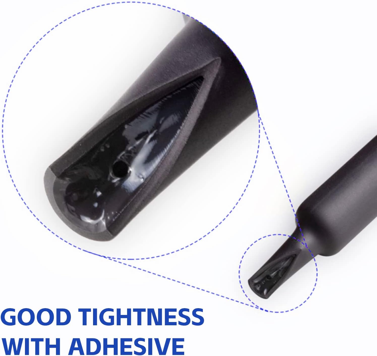 Black Heat Shrink Tubing Adhesive Lined 4:1 Ratio Marine Grade Waterproof Wire Shrink Wrap Tubing Insulation Seal (1/2"-32ft, Black)