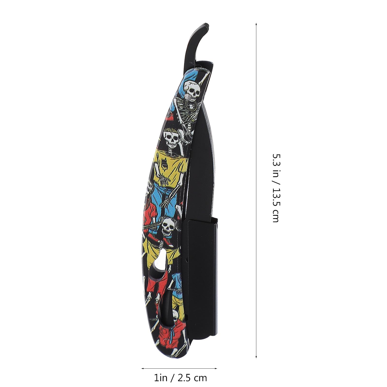 ifundom Rasoio per Chioma in Acciaio Inossidabile Nero Impugnatura Comoda e Leggera, per Saloni di Parrucchiere e Barber Shop, Design Semplice e Generoso