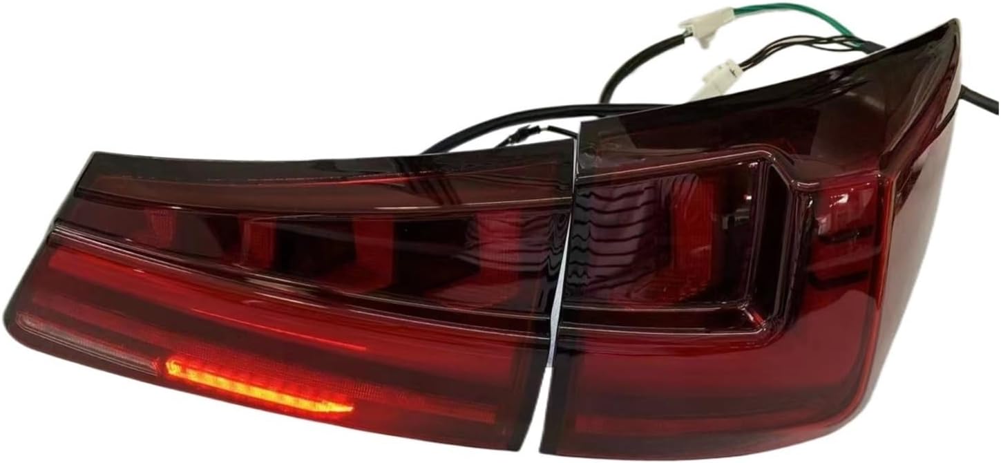 Car LED Taillight Tail Light Compatible With Lexus IS350 IS250 2006-2012 Rear Running Light + Brake Lamp + Reverse + Dynamic Turn Signal(Red)