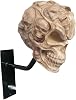 Motorcycle Helmet Skull Holder, Wall Mount Helmet Rack, Resin Crafts, Multipurpose Storage for Helmets, Coats, Caps, and Sports Gear