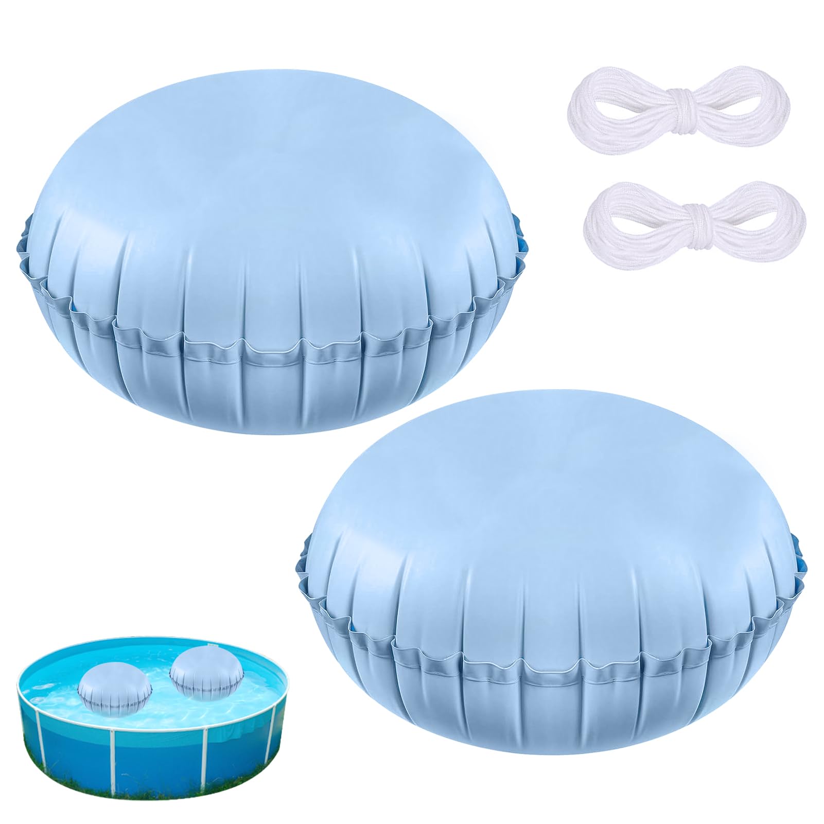 2 Pack Pool Pillows for Above Ground Pools, 4ft Dia Pool