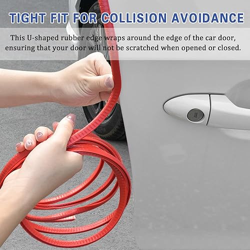 Miniatura 3 de Protector de borde de puerta de automóvil, protector de puerta de automóvil de 16 pies, borde de puerta de automóvil, protector de arañazos para