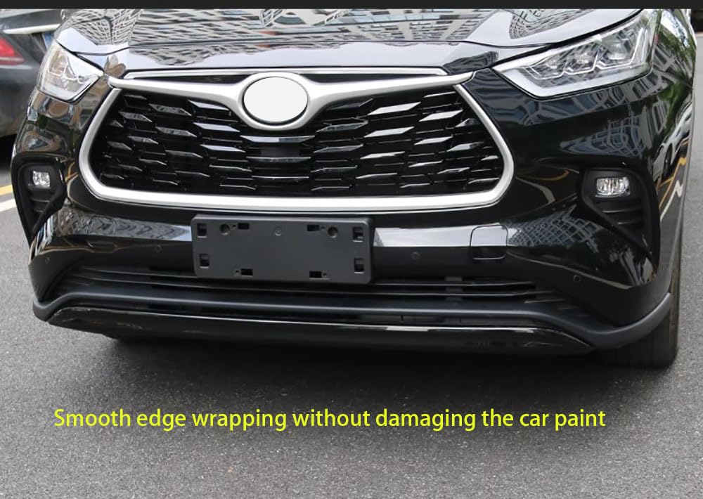 Car Accessories Fit for Toyota Highlander 2020-2025 ABS Exterior Front Bumper Protector Guard Cover Trim Black 1PC Set — view 4