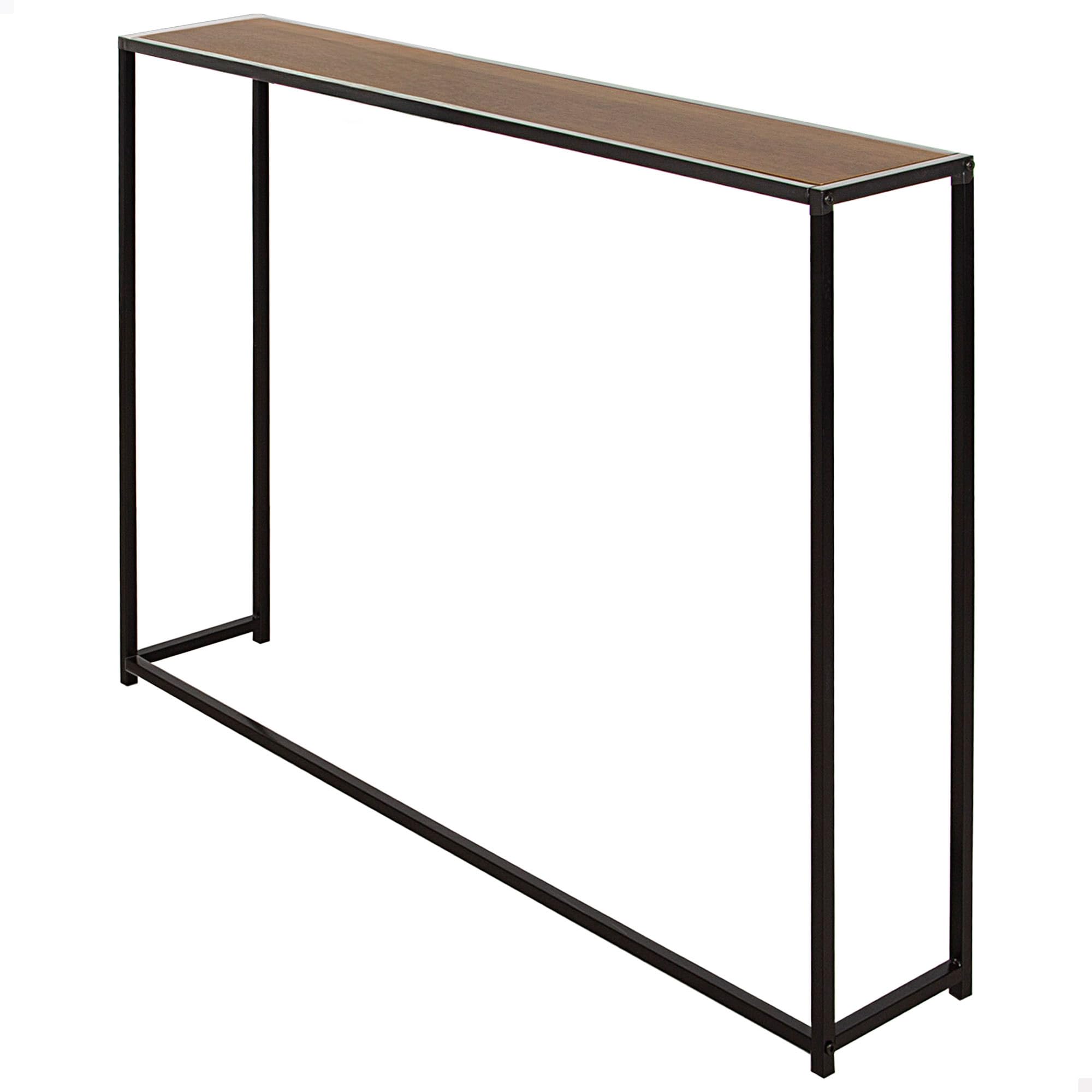 Mesa radiador AKTIVE MAX Home de acero negro y balda de madera