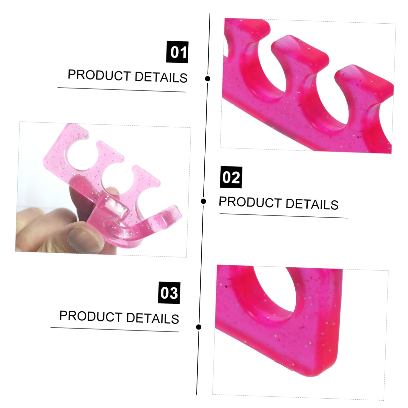 PartyKindom 6Pcs Silicone Nail Toe Separator Divider Spacer for and Manicure Comfortable and Flexible Design for Home Professional Use