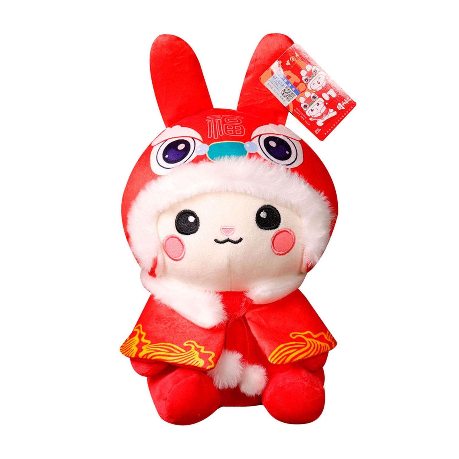 Tsophreniq 2023 New Year Red Doll Soft Dolls Decorative Ornament Supplies for Chinese Year Holiday Party Doll Toy