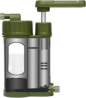 Filtro De Agua Para Equipo De Emergencia: Soluciones De Supervivencia, Bomba Manual Con De Filtrado Portátil, Purificación Avanzada | Para Mochileros, Acampadas, Senderismo, Aventuras Al Aire