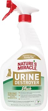 Natures Miracle Urine Destroyer Plus for Cats, Enzymatic Formula, Ready-to-Use, 32 oz