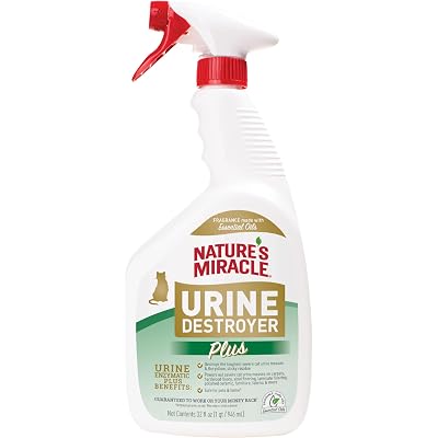 Nature’s Miracle Urine Destroyer Plus for Cats, Enzymatic Formula, Ready-to-Use, 32 oz