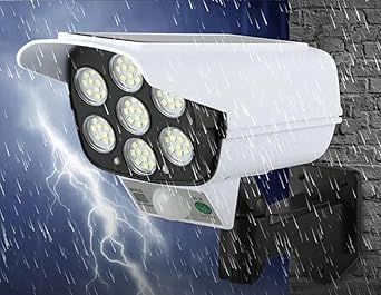 Solar Security Light, 77 LED 800LM, Waterproof Outdoor Wall Light with Motion Sensor, 2400mAh Battery, 360° Rotating Mount