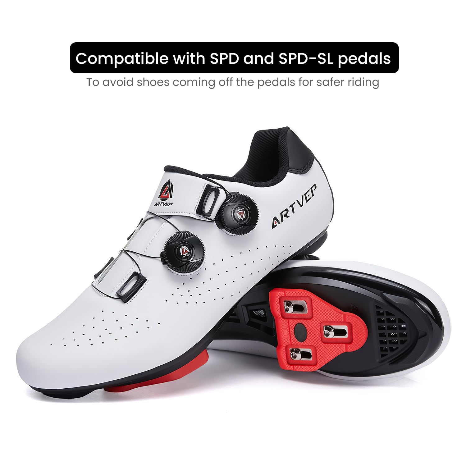 Zapatillas de Ciclismo para Hombre Zapatillas de Bicicleta de Carretera para Mujer compatibles con Look SPD SPD-SL Delta Cleats Zapatillas para Bicicleta de Interior Exteriores