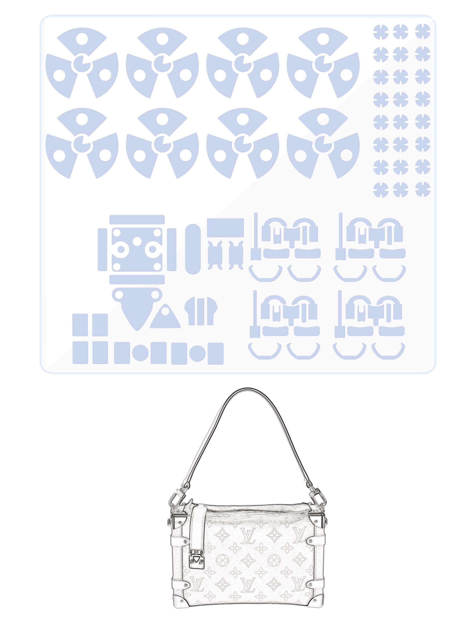 Película protectora de hardware, compatible con LV Side Trunk PM/MM, calcomanía transparente, antiarañazos, transparente