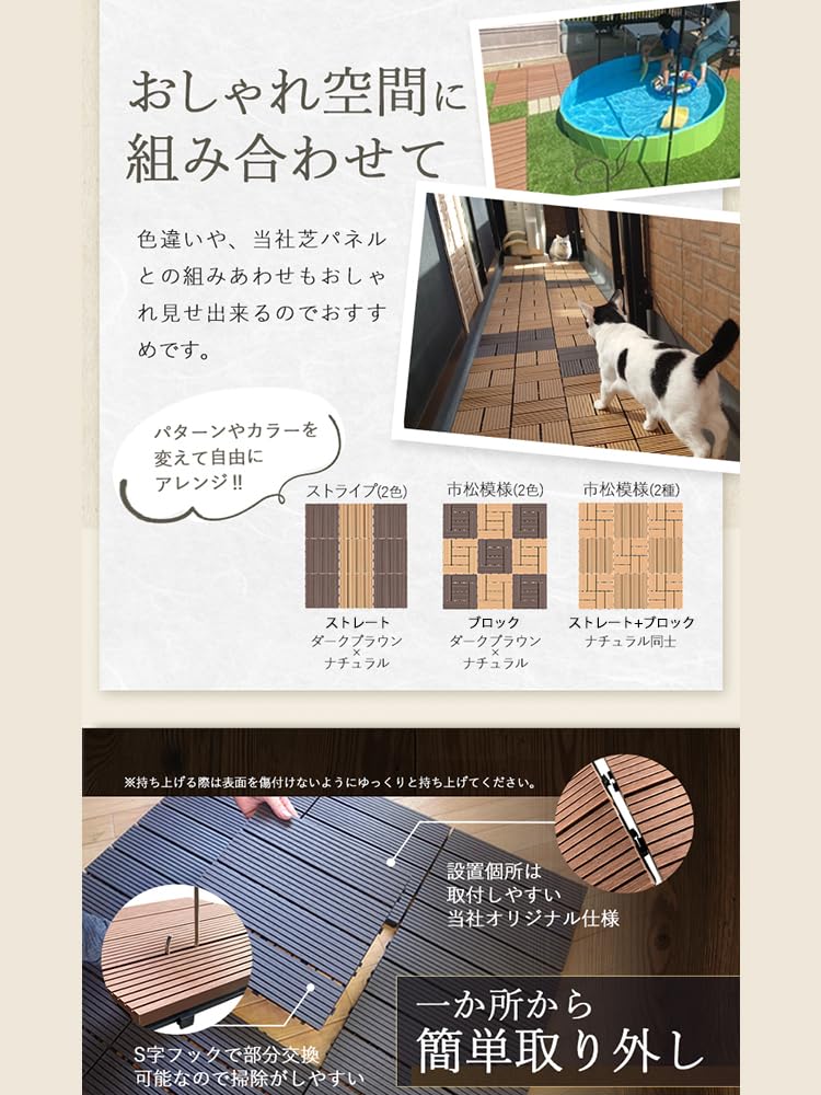 Amazon | グッドライフウッド(Good Life Wood) 人工木 ウッドパネル C