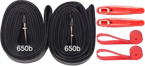 Paquete de 2 tubos interiores de bicicleta 650B de 27.5 x 1.92.125 con palancas de neumáticos y tiras de llanta, tubos de bicicleta de 27.5 pulgadas disponible en Yaxa Mexico