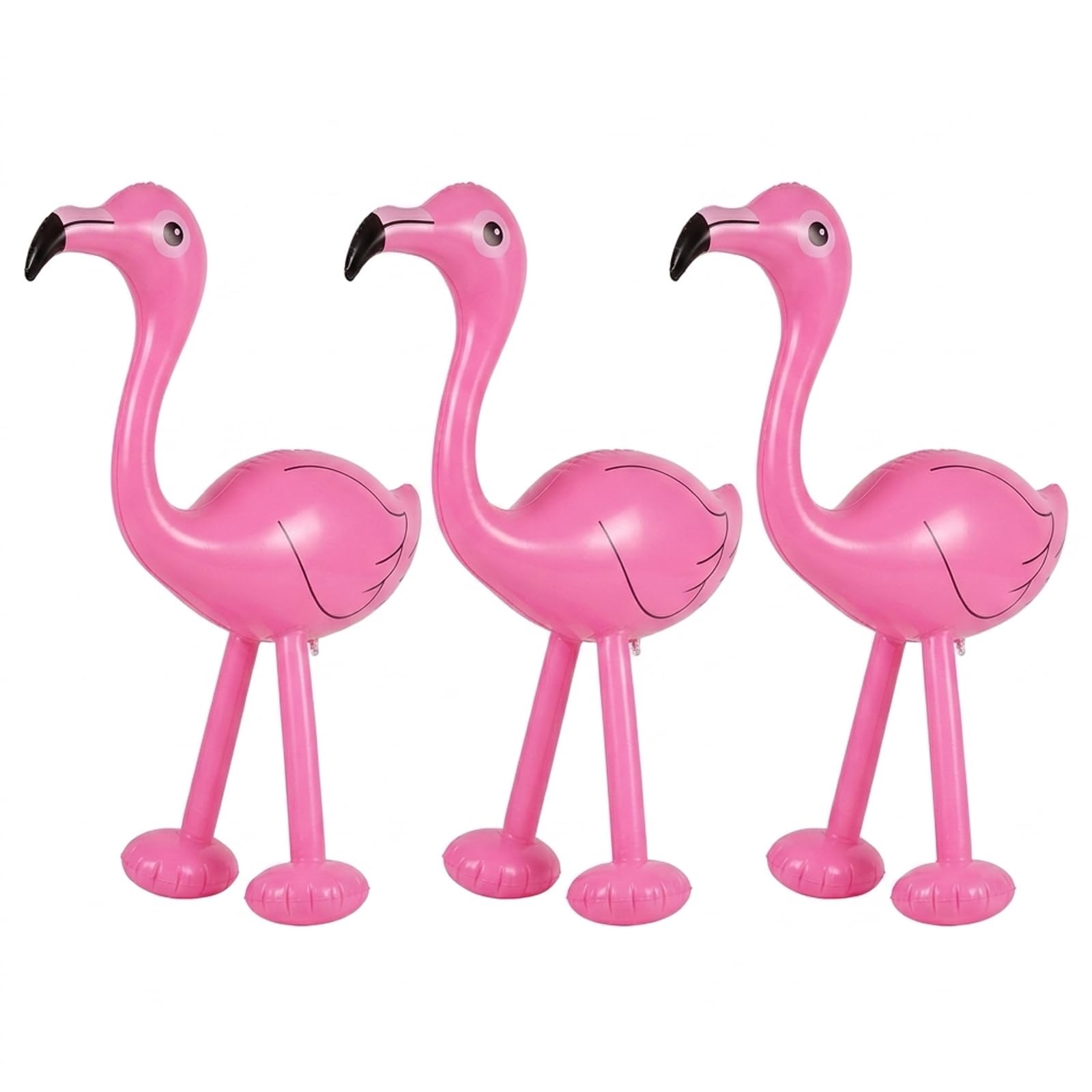 3Pcs Inflatable Flamingos, Premium Flamingo Inflatable Pool Toys, Large Pink Flamingo Inflatable Animals for Outdoor Water Fun, Photo Shoot Props for Social Media Content Creation