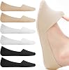 JaosWish No Show Socks Womens for Flats Loafers，No See Footies Nylon Non Slip Invisible Liner Thin Silk Sock 6 Pairs