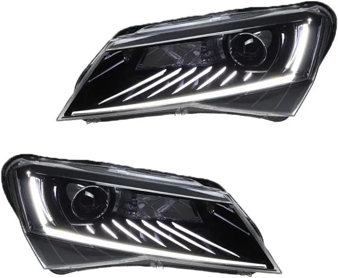 Car Front Lights for Skoda for Superb 2016 2017 2018 1 Pair Car Headlights DRL Day Running Light LED Bi Xenon Bulb Fog Lights Car Accessory Head Lamp Headlamp Assembly