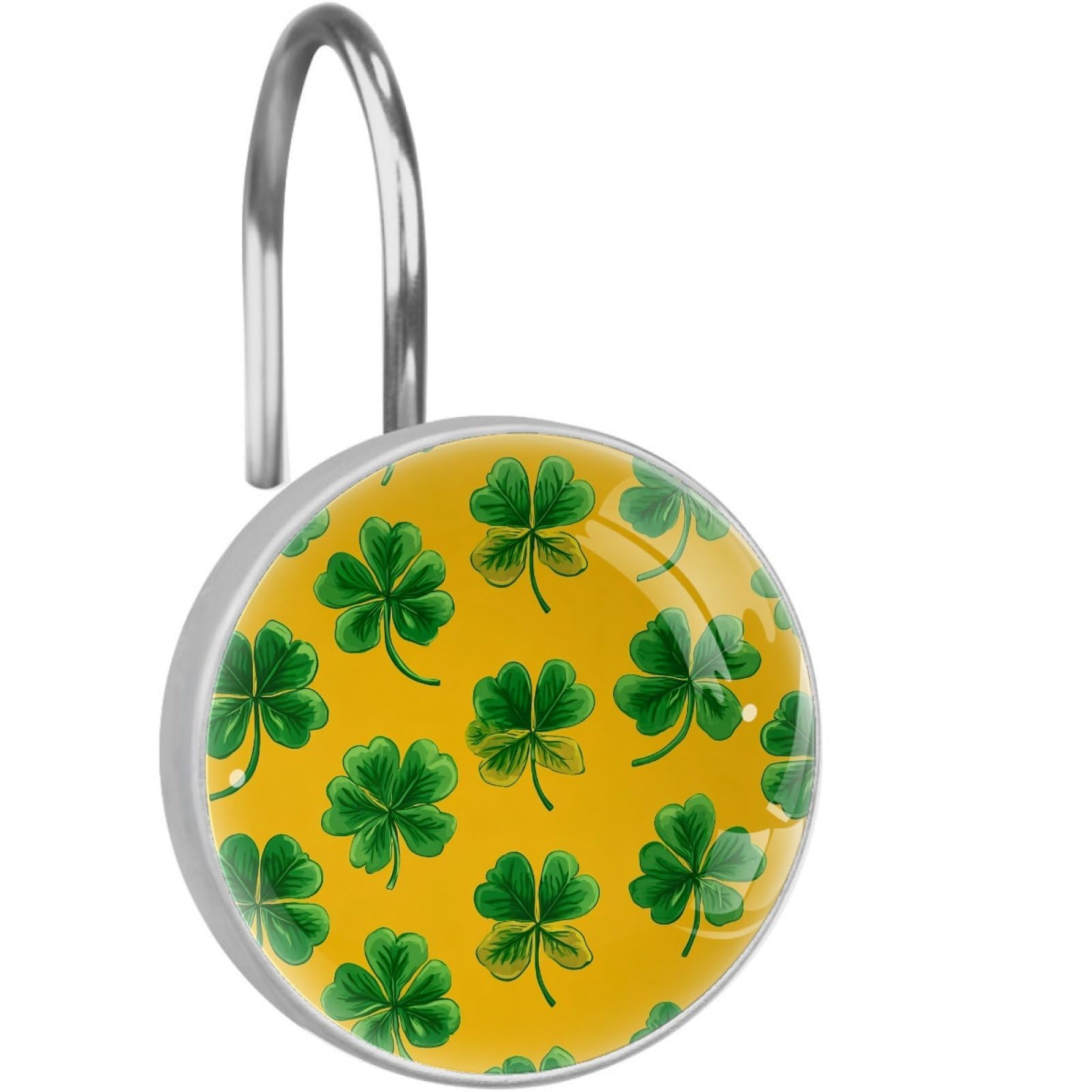 VAPOKF Shower Curtain Hooks, 12PCS Clovers Shower Curtain Hook for Bathroom Decors Home Bedroom