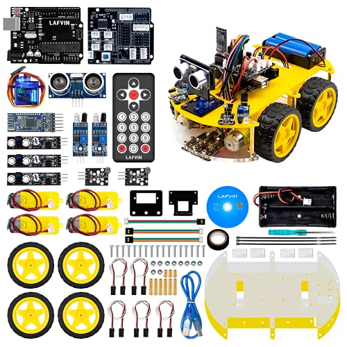 Lafvin 4Wd Multi Robot Car Kit Upgraded V2.0 Robot Stem /Graphical Programming Robot Car Compatible With Arduino Ide With Tutorial #TOP16