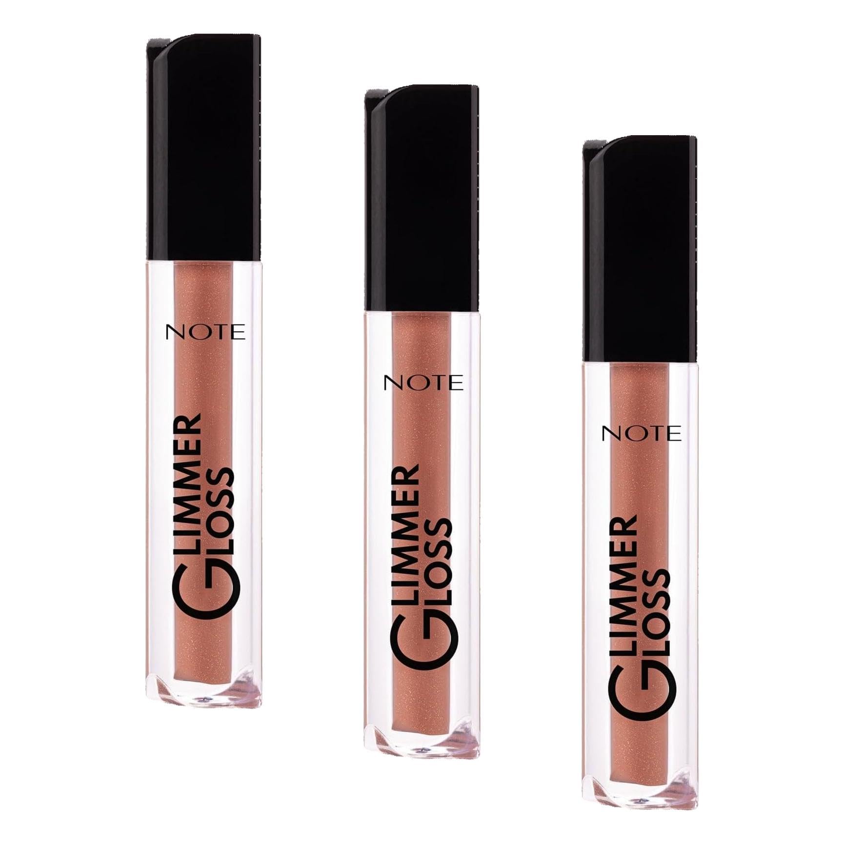 Note Cosmetics Glimmer Gloss Işıltılı Nemlendirici Dudak Parlatıcısı - 10 Poppy Coral (3 paketi)
