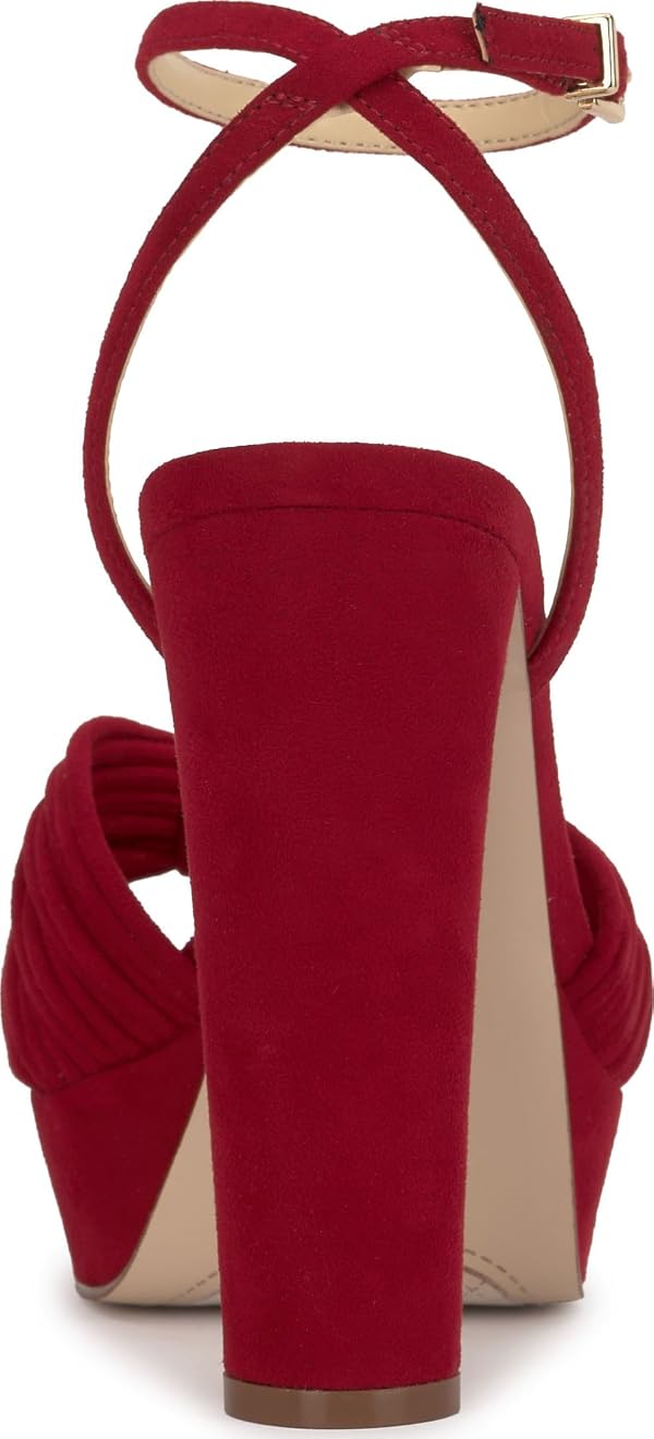 Jessica Simpson Women's Immie Ankle Strap Platform Sandal, Chili Pepper, 7.5 by Jessica Simpson - Used condition - US$69.68