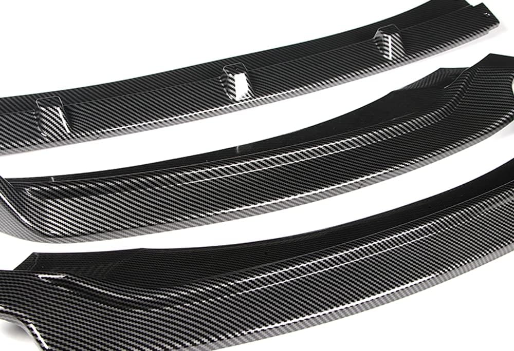 Front Bumper Lip fit for compatible with 2017-2018 Hyundai Elantra, Front Bumper Lip Spoiler Air Chin Body Kit Splitter Painted Glossy Carbon Fiber, (Sport-Style)