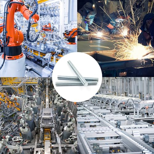 Edelstahl Vollgewindestange M8 x 100mm - Verzinkte Gewindestange, Festigkeitsklasse A2-70 DIN 975