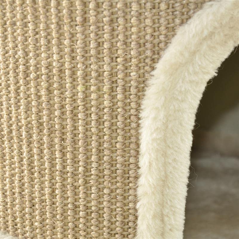 nanook Kratztonne, Höhe 89 cm, 3-teilig, Spieltonne für Katzen, 3 Ebenen, Kratzbaum, Kratzturm aus Sisal, braun/beige