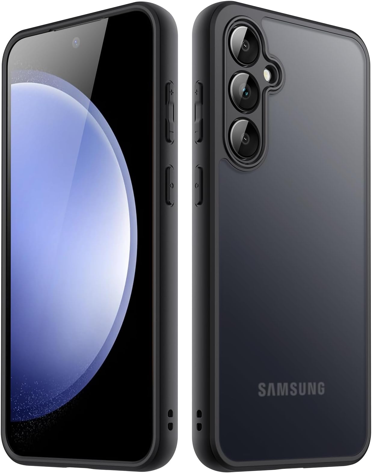 JETech Matte Case for Samsung Galaxy S23 FE 6.4-Inch with Upgraded Camera Protection, Translucent Frosted Matte Back Shockproof Protective Phone Cover (Black)