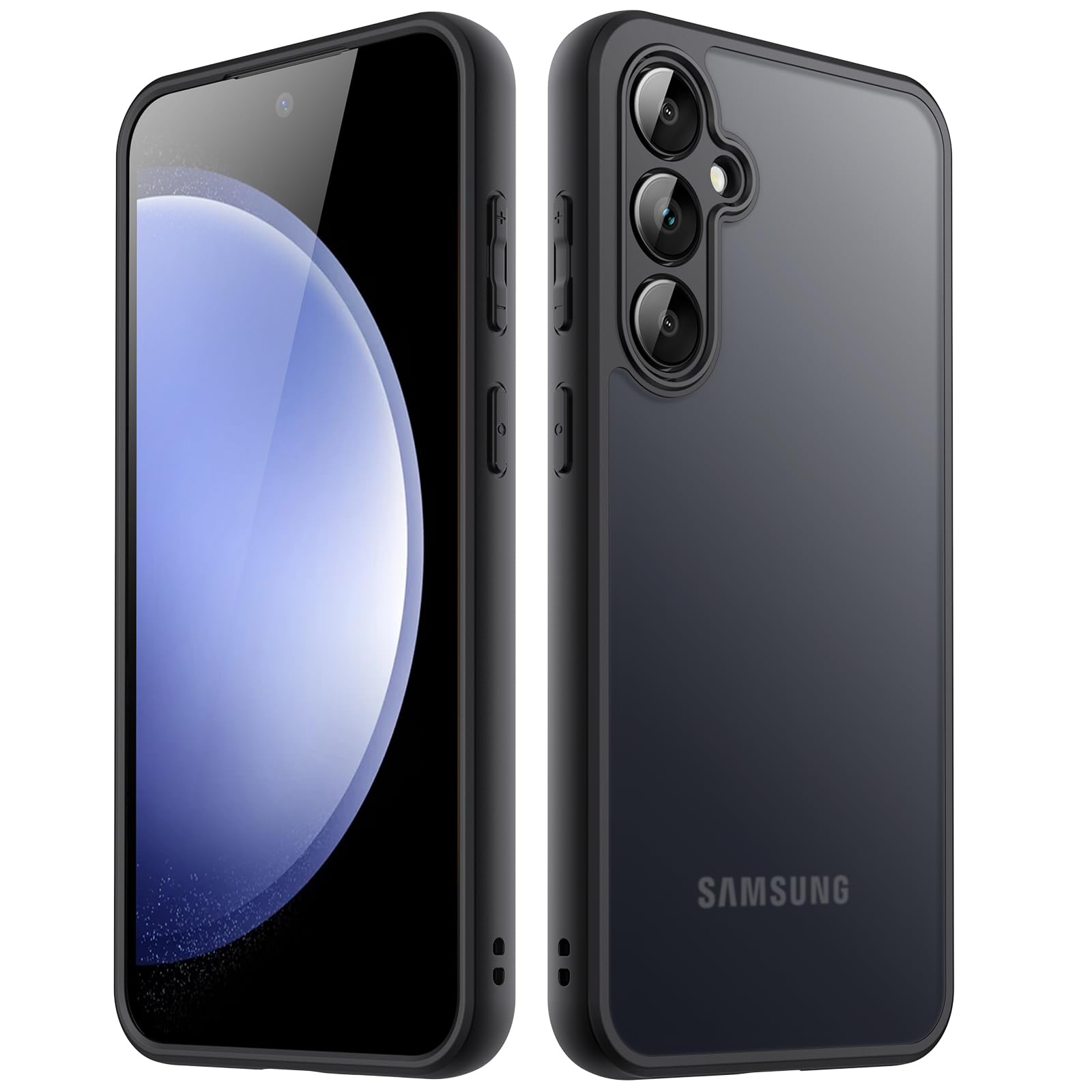 JETechMatte Case for Samsung Galaxy S23 FE 6.4-Inch with Upgraded Camera Protection, Translucent Frosted Matte Back Shockproof Protective Phone Cover (Black)