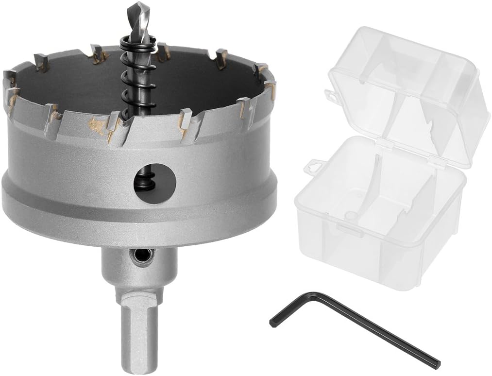 Sourcingmap Carbide Hole Saw Drill Bit, 70mm Hole Cutter for Stainless Steel Alloy Cast Iron Copper Metal Sheet, with Limit Step - Image 4