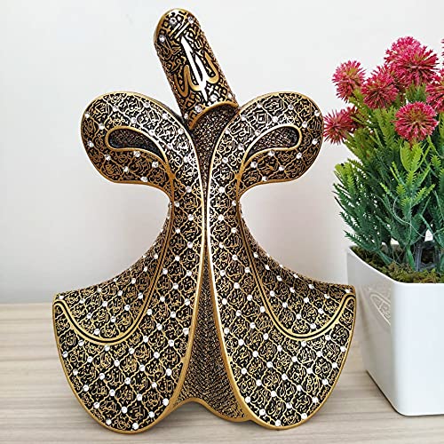 LaModaHome Whirling Dervish VAV Design Islamic Gift in Gold Color for Home