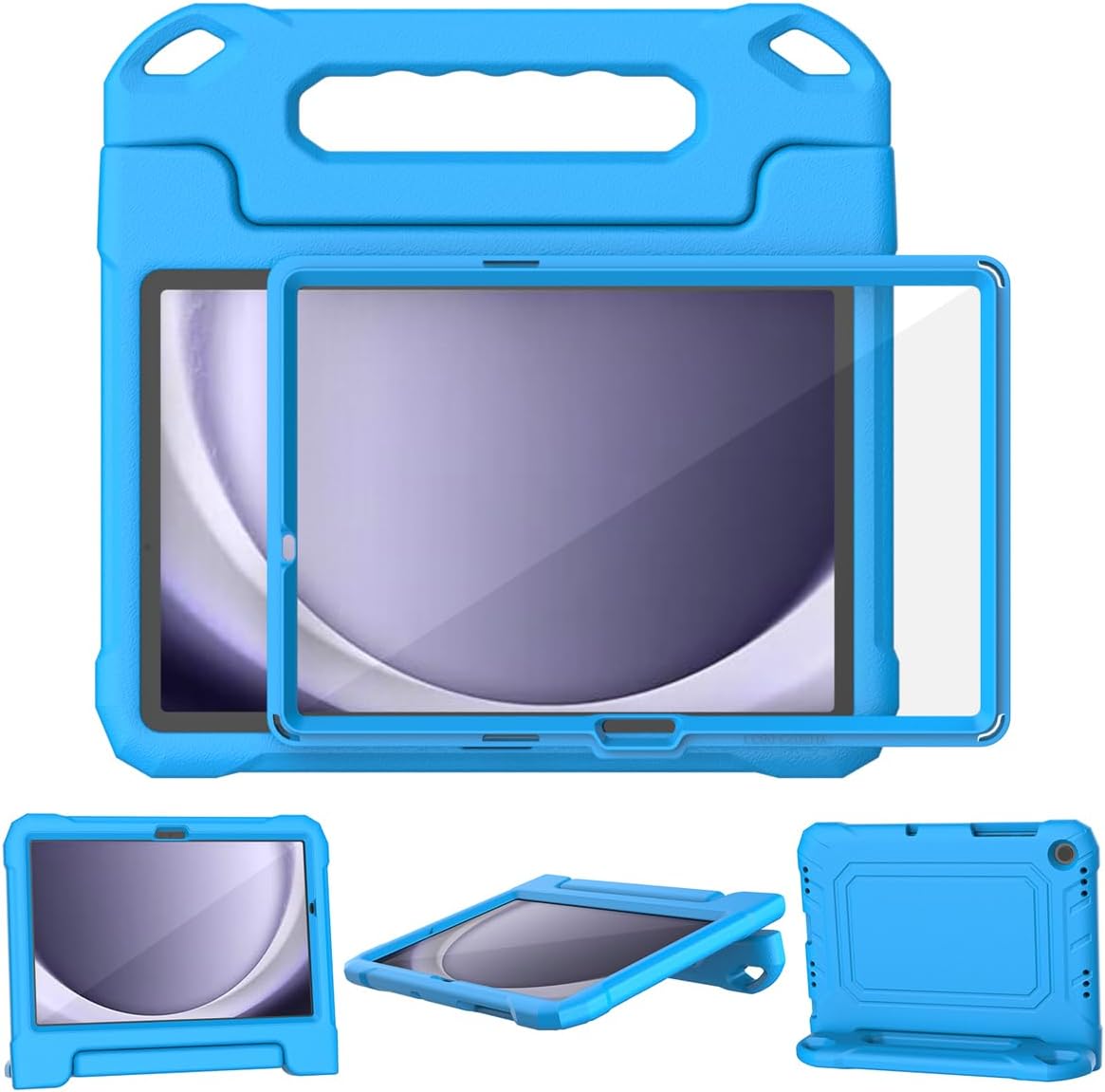 SUPLIK Kids Case for Samsung Galaxy Tab A9 Plus 11 Inch 2023 (SM-X210/X216/X218), Galaxy Tab A9+ 11" Case with Screen Protector, Durable Shockproof Lightweight Handle Stand Cover for Kids, Blue