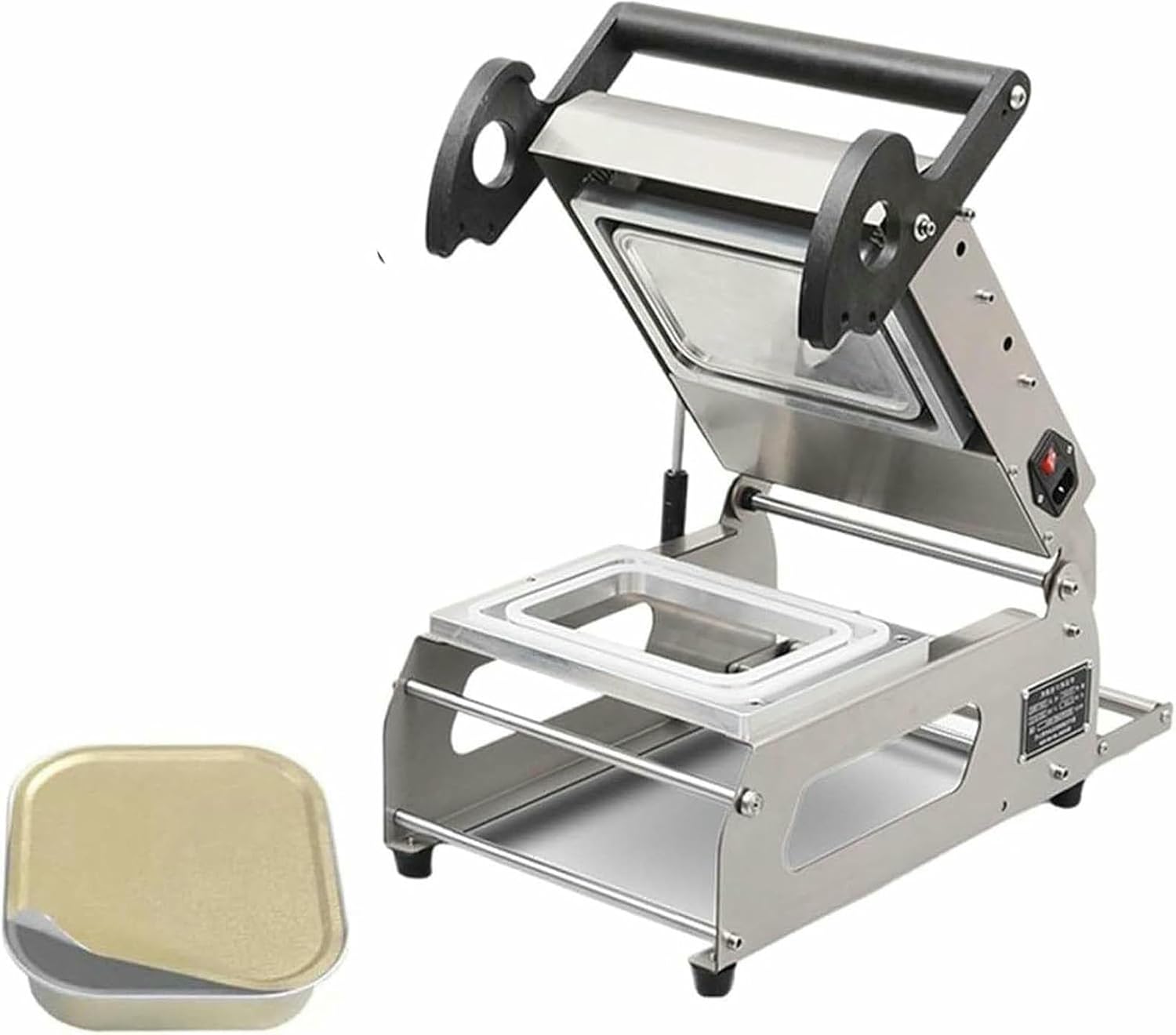 Semi-Automatic Tray Food Sealer, Lunch Box Packaging Machine, Commercial Meat Tray Heat Sealer