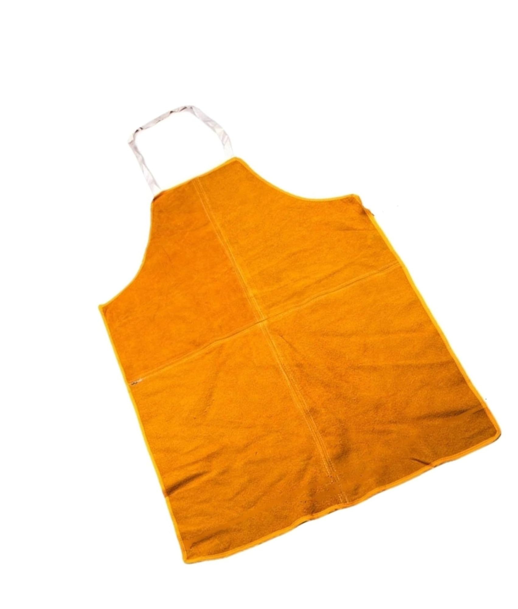 Tablier en PU, tablier de soudage en PU marron, équipement de travail robuste, ignifuge et résistant aux éclaboussures de chaleur