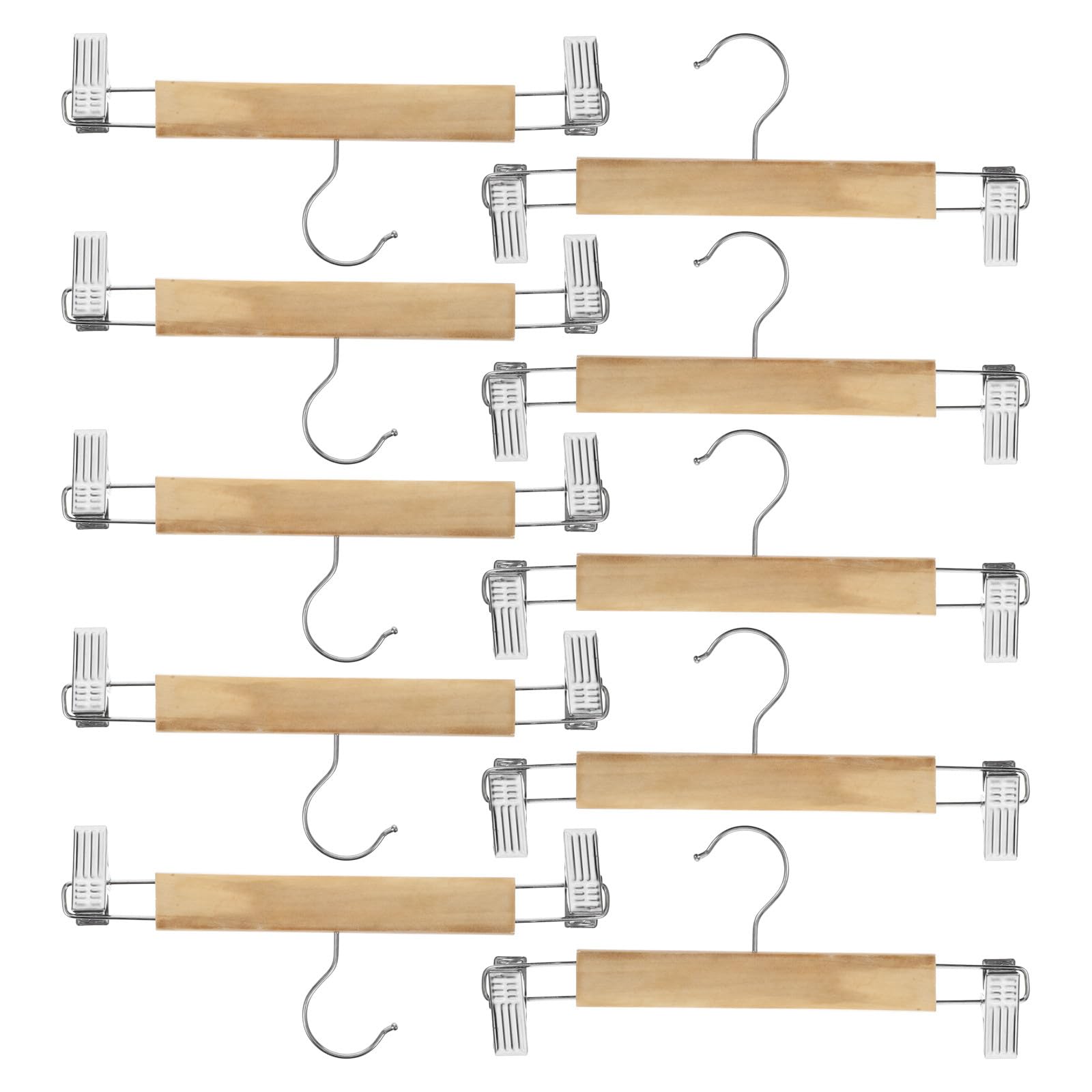 Cintres en bois à pinces pour organiser votre dressing et vos leggings