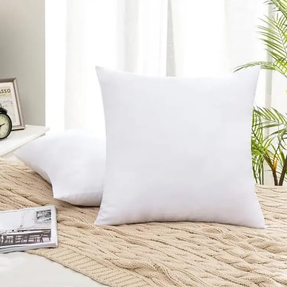Pro Home 45x45cm Cushion Insert/Pad Soft & Fluffy Cushion Pads 18 X 18 Inches Hypoallergenic 45x45 Cushion Inner–Hollowfiber Fill Cushions For Home, Sofa, Couch & Bedroom (45x45cm, Pack Of 1)