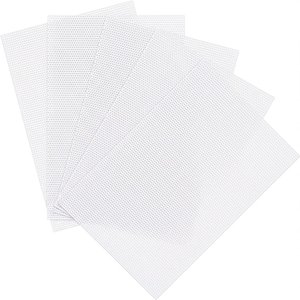 5 fogli di rete per occhi in PVC di alta qualità, 0,5 mm, per cosplay pelosi, maschere Therian e fai da te, facili da tagliare, 30 x 20 cm per disegni personalizzati