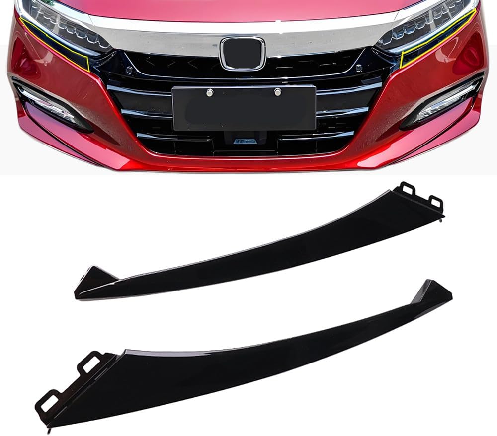 71114TVAA00 Driver and Passenger Side Bumper Lower Molding Trim Black Compatible with Honda Accord Sedan 2018 2019 2020 Bumper Molding Trim