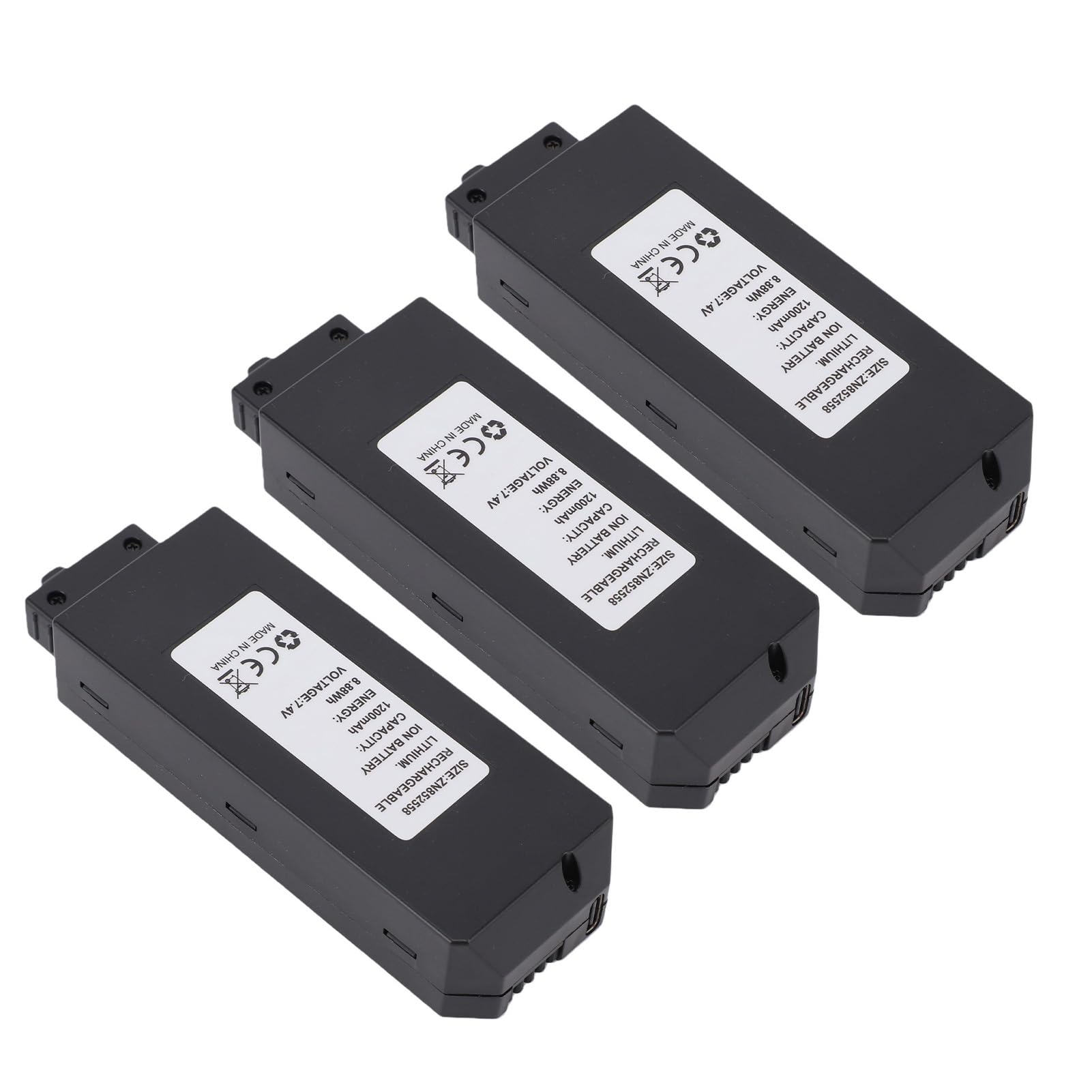 Alomejor Hélicoptère RC Batterie, 7.4V 1200mAh pour RC Era C190 (3 pièces)