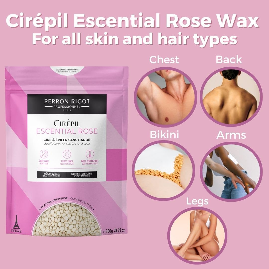 Cirepil Escential Rose 160588107 Wosk do Depilacji, 805 g